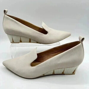 Franco Sarto Womens Cammera Wedges Pump Pointed Toe Leather upper 10 M